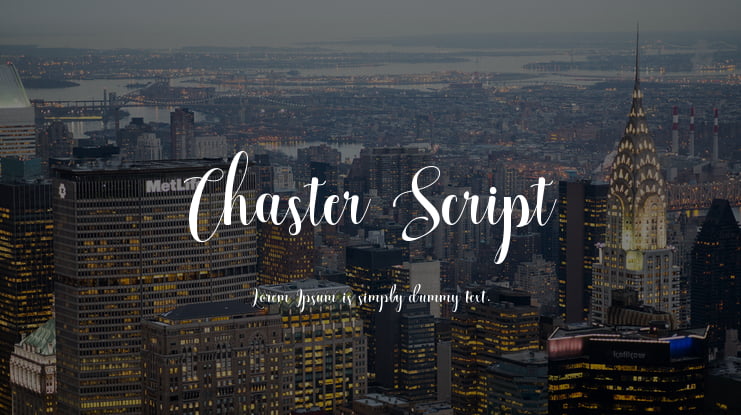 Chaster Script Font