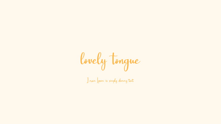 lovely tongue Font
