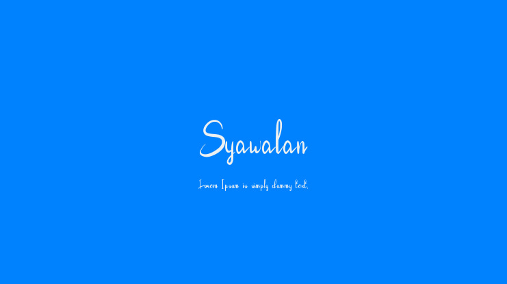 Syawalan Font