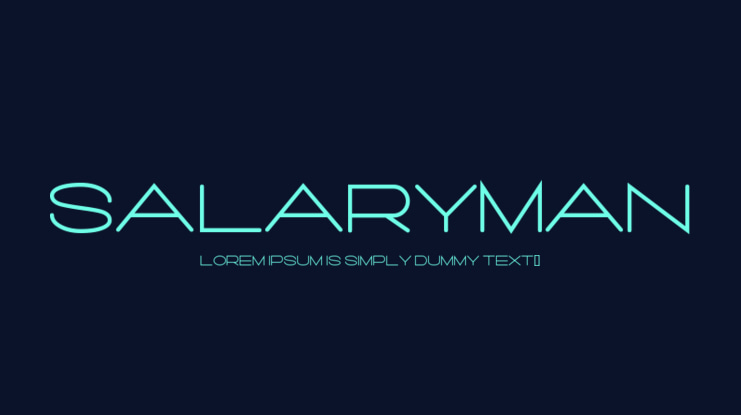 Salaryman Font