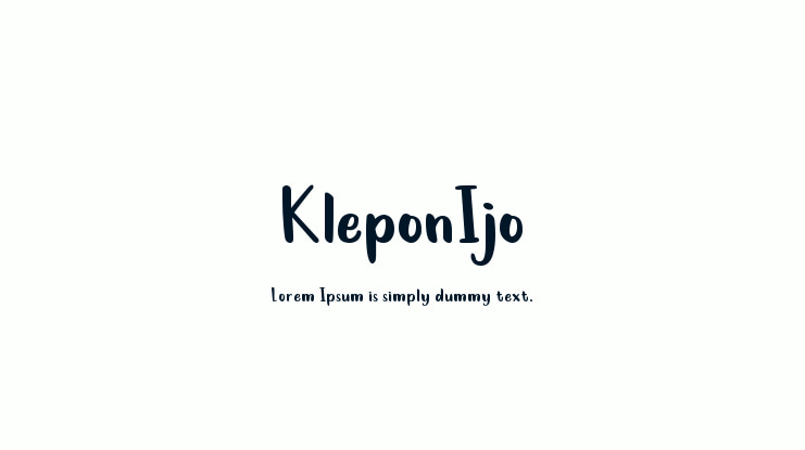 KleponIjo Font