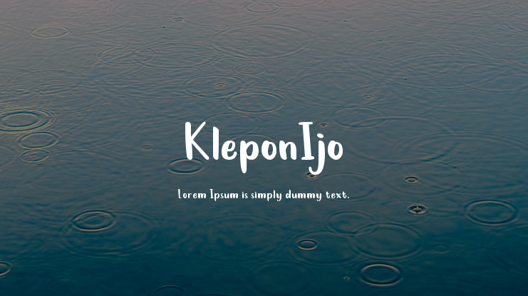 KleponIjo Font