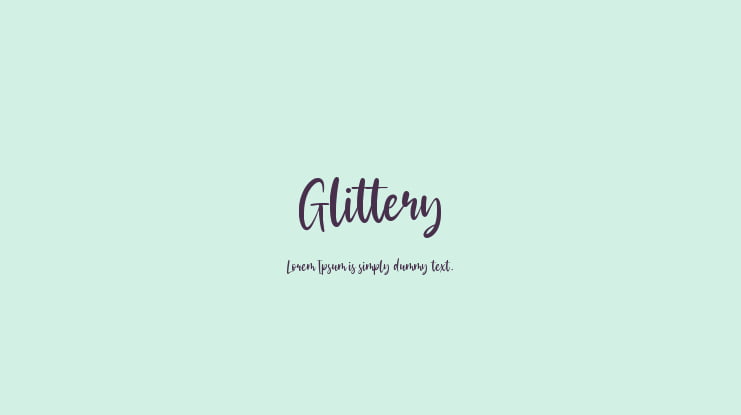 Glittery Font