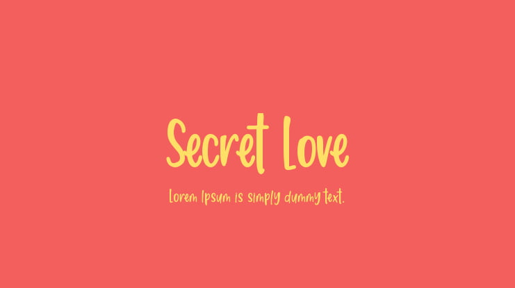 Secret Love Font