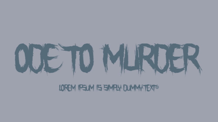 Ode To Murder Font