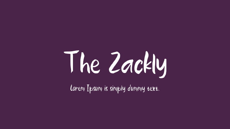 The Zackly Font