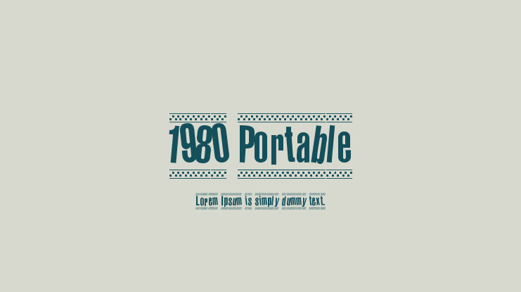 1980 Portable Font