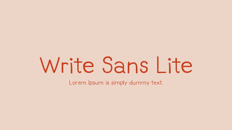 Write Sans Lite Font