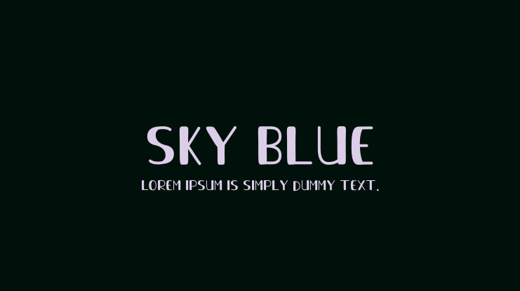 Sky Blue Font