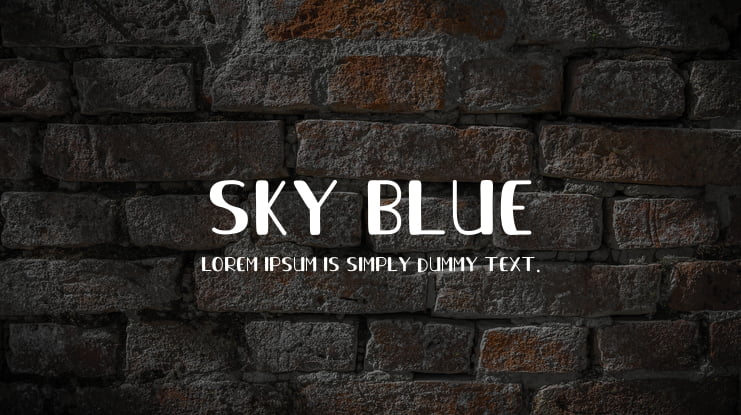 Sky Blue Font