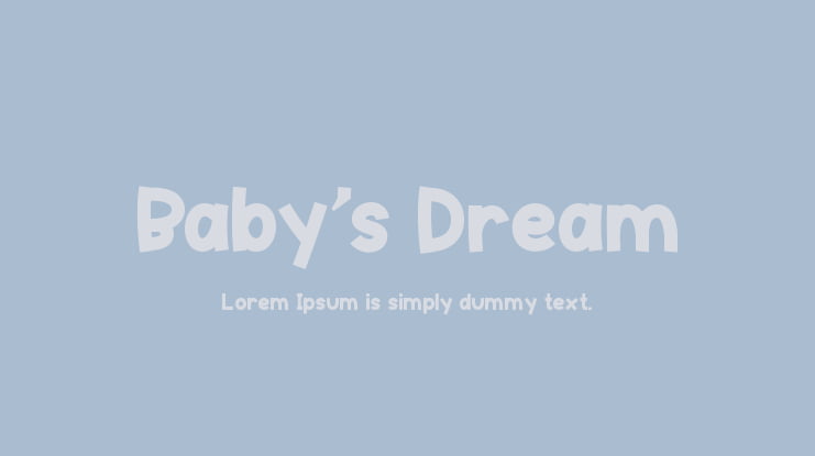 Baby's Dream Font