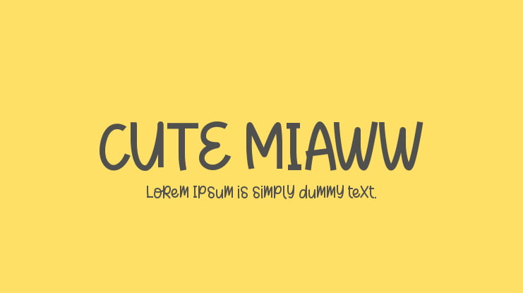 CUTE MIAWW Font