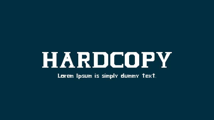 HARDCOPY Font