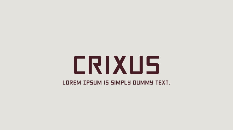 Crixus Font Family