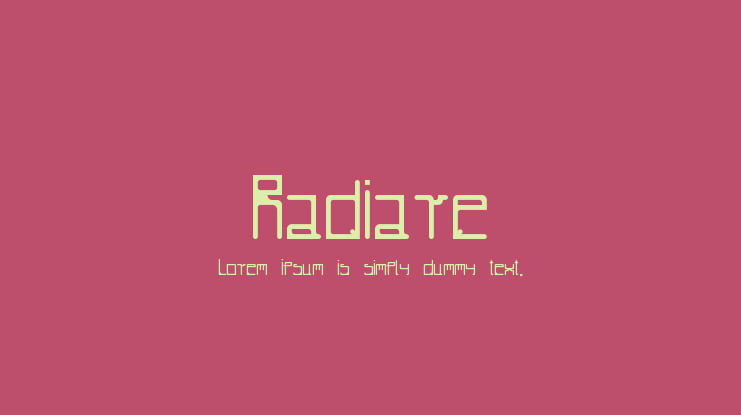 Radiare Font