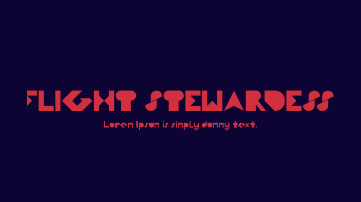 FLIGHT STEWARDESS Font Family