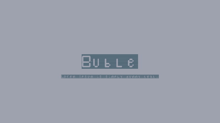 Buble Font