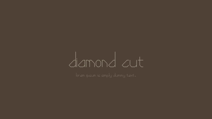 Diamond Cut Font