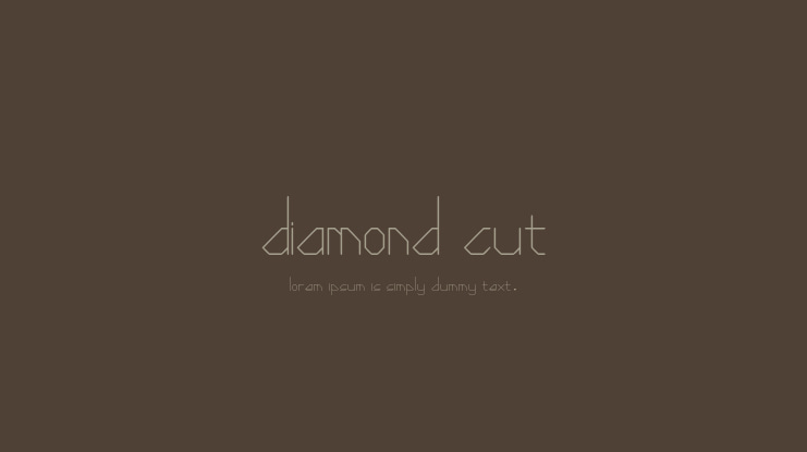 Diamond Cut Font