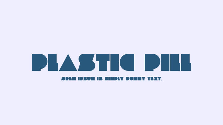 PLASTIC PILL Font