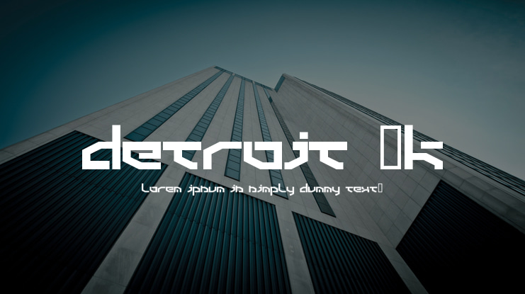 Detroit 3k Font