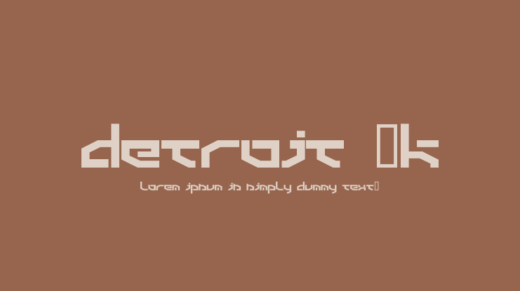 Detroit 3k Font