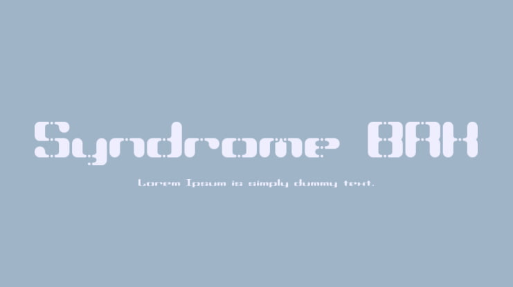 Syndrome BRK Font