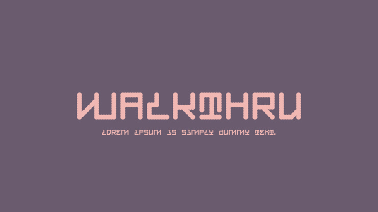 Walkthru Font