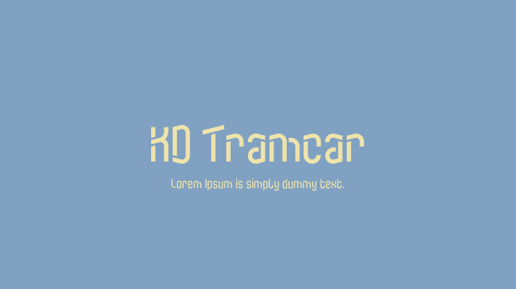 KD Tramcar Font