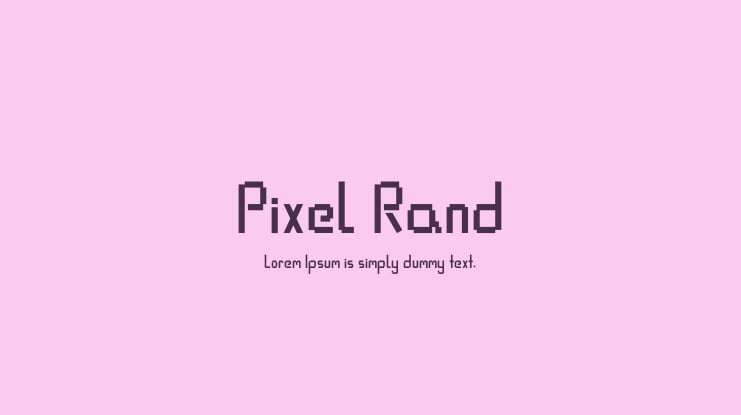 Pixel Rand Font