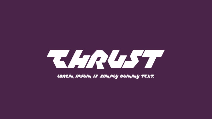 Thrust Font