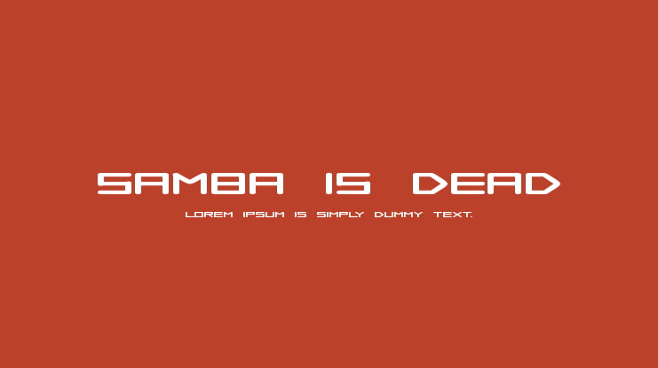 Samba is Dead Font
