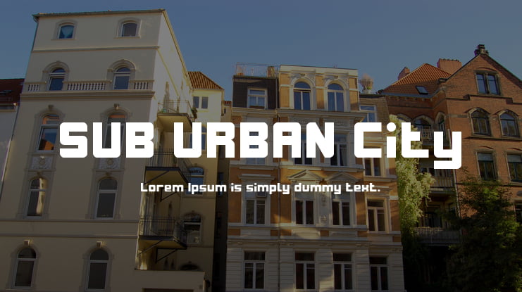 SUB URBAN City Font