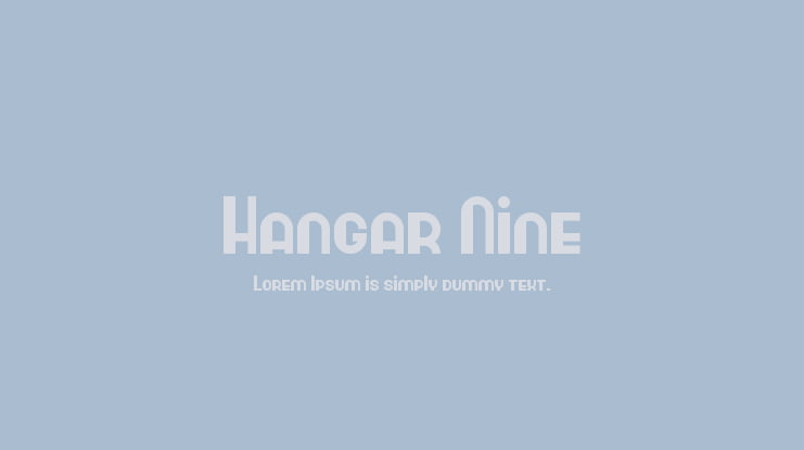 Hangar Nine Font