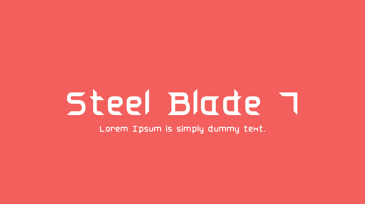 Steel Blade 7 Font