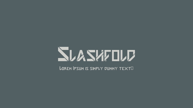 Slashfold Font