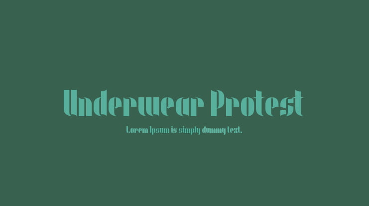 Underwear Protest Font