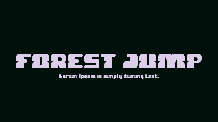 FOREST JUMP Font Family