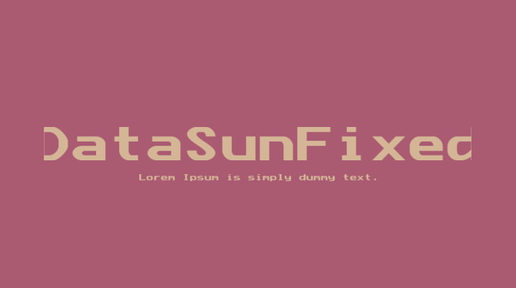 DataSunFixed Font Family