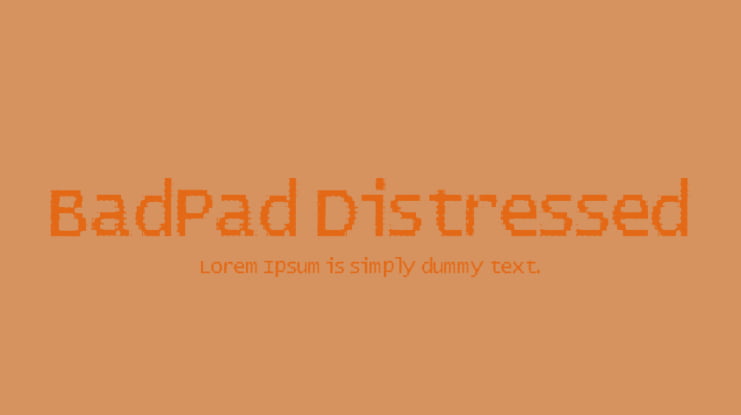 BadPad Distressed Font