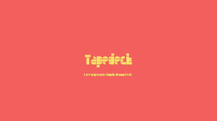 Tapedeck Font Family
