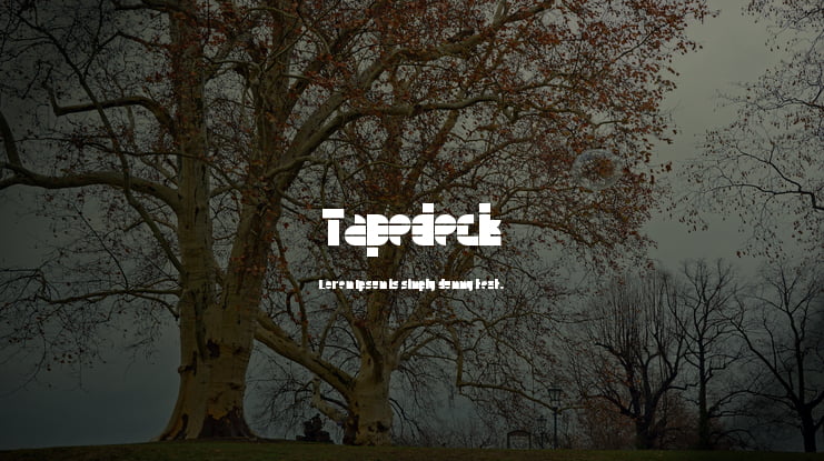 Tapedeck Font Family