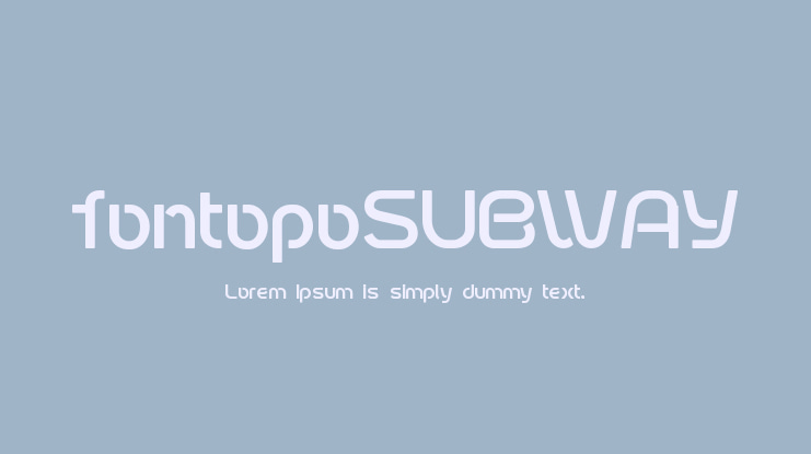 fontopoSUBWAY Font