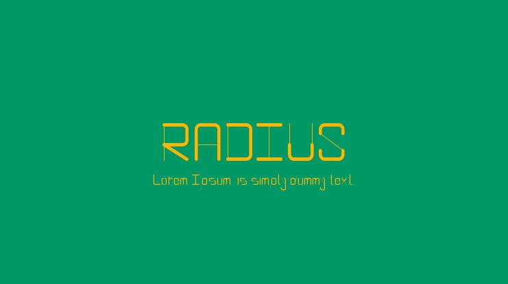 RADIUS Font