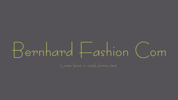Bernhard Fashion Com Font