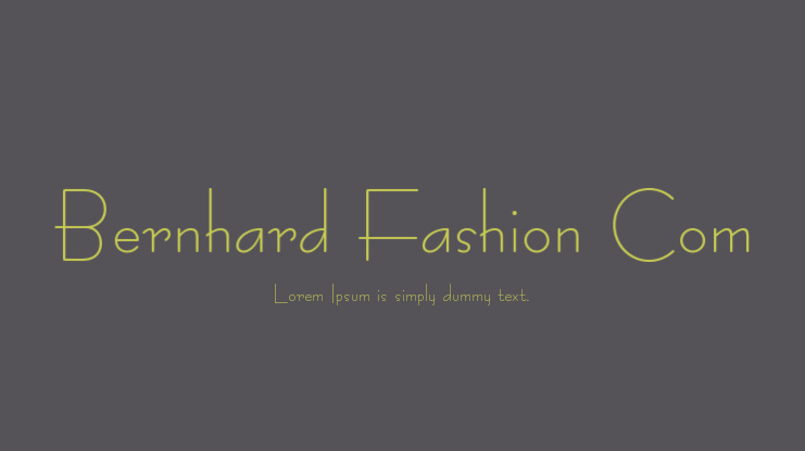 Bernhard Fashion Com Font