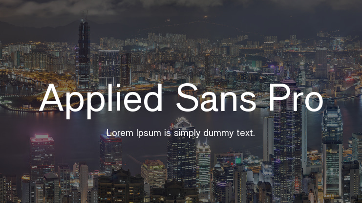 Applied Sans Pro Font Family