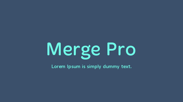 Merge Pro Font