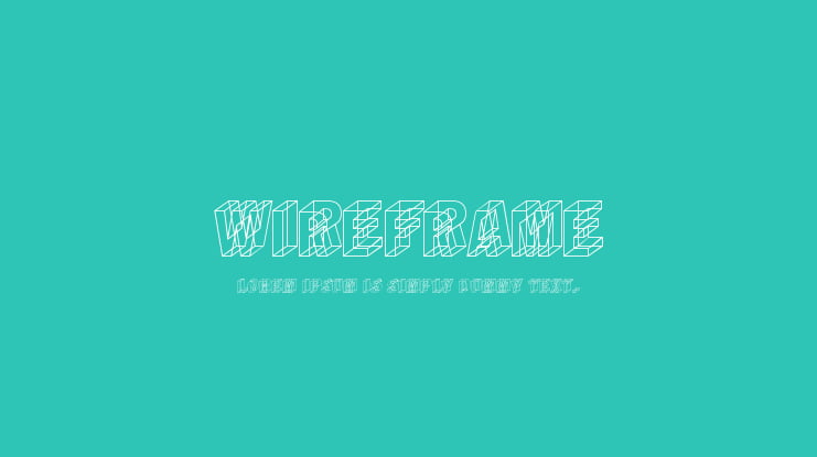 Wireframe Font
