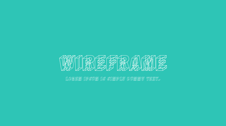 Wireframe Font